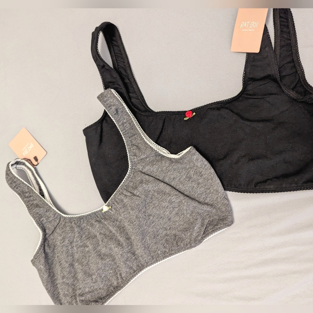 NWT - Two ratboi scoop bralettes size XL